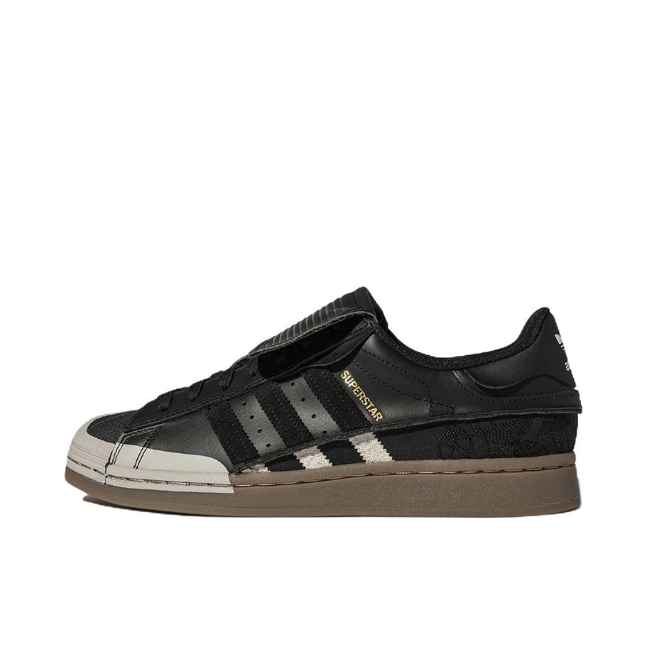 推荐商品：【宋雨琦同款】 adidas Originals Superstar 板鞋 轻便贝壳头薄底舒适百搭耐磨 黑色/灰色