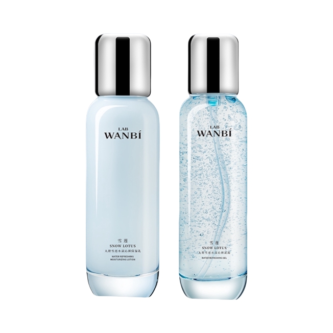 推荐商品：WANBÍ/丸碧 雪莲水漾沁颜水乳精华面霜护肤套装 补水干敏皮湿敷