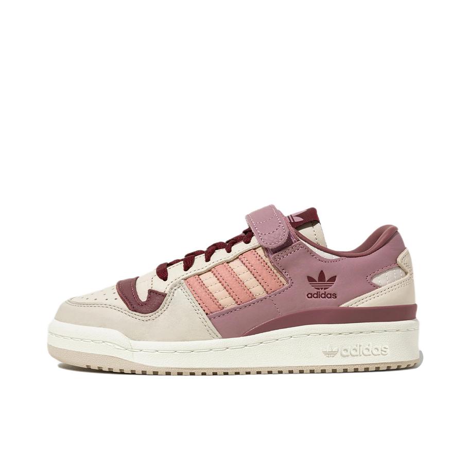 推荐商品：adidas Originals Forum 板鞋 轻便复古防滑时尚魔术贴篮球风薄底包裹性 粉色/白色/红色
