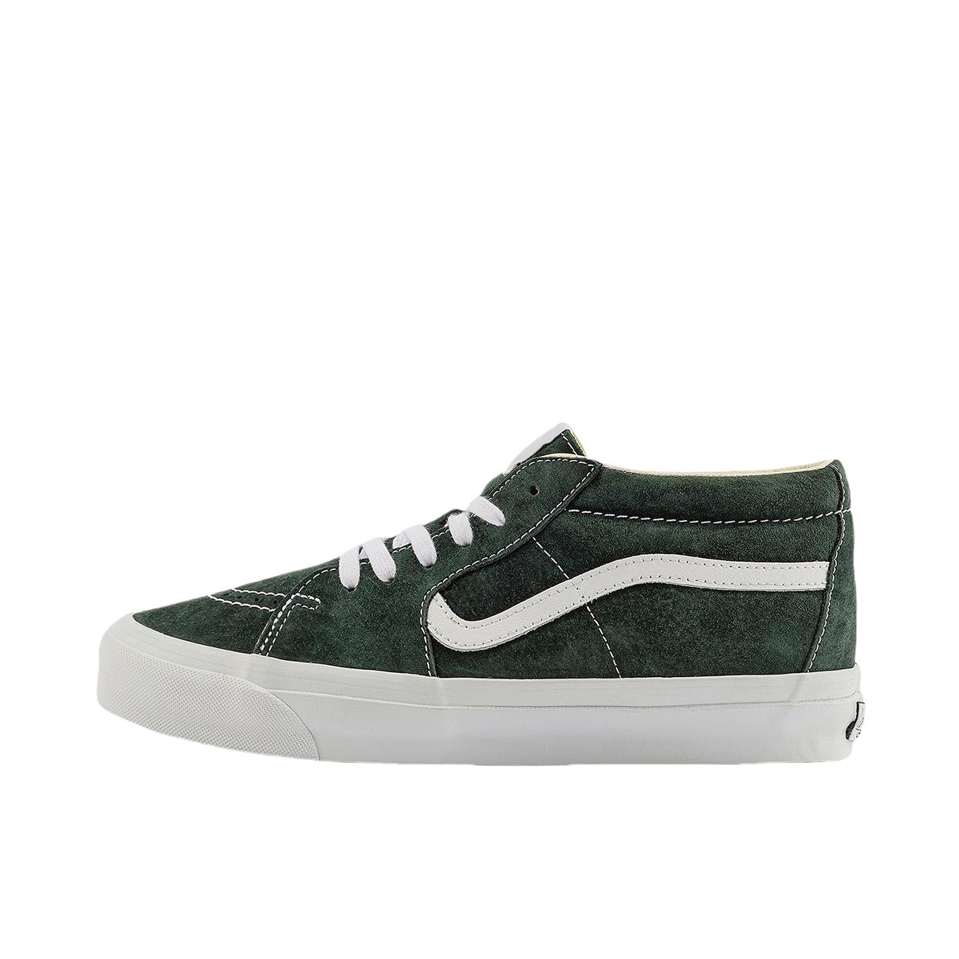 推荐商品：Vans/范斯 SK8-Mid 板鞋 潮流拼接复古百搭防滑耐磨 反毛皮/绿色