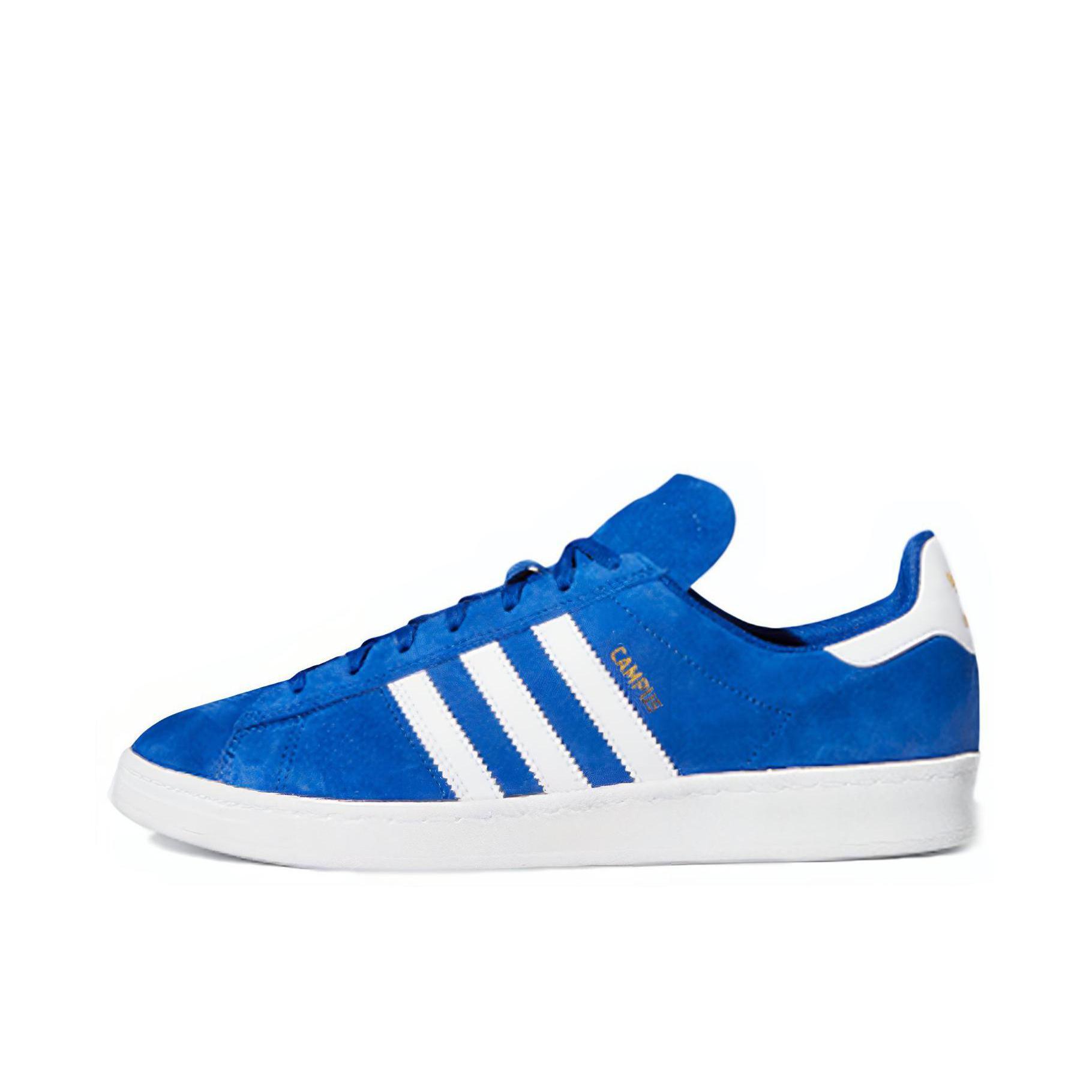 推荐商品：adidas originals Campus 80s 板鞋 复古减震透气防滑轻便休闲舒适耐磨低帮时尚潮流 蓝色/白
