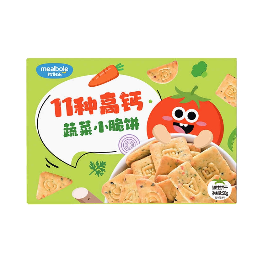 推荐商品：妙伯乐 儿童11种高钙蔬菜脆饼磨牙饼干