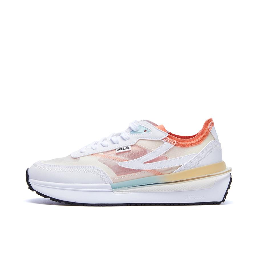 推荐商品：FILA/斐乐 Renno系列 舒适轻便 网面透气 防滑耐磨 减震 增高 织物 合成革 运动休闲鞋 F12M226122F/F12W226122F 女款/白色/粉色
