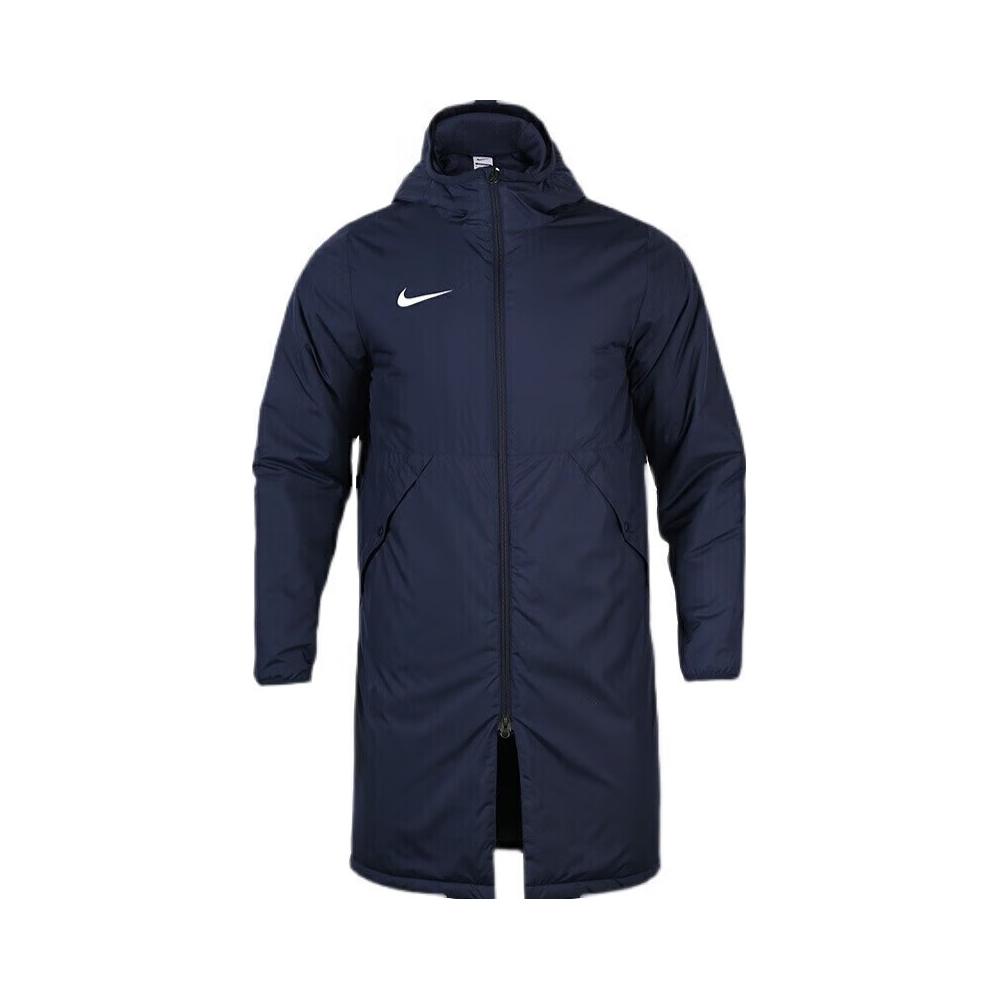Nike Repel Park足球保暖中长款防风防泼水双拉链连帽加厚棉服 CW6767