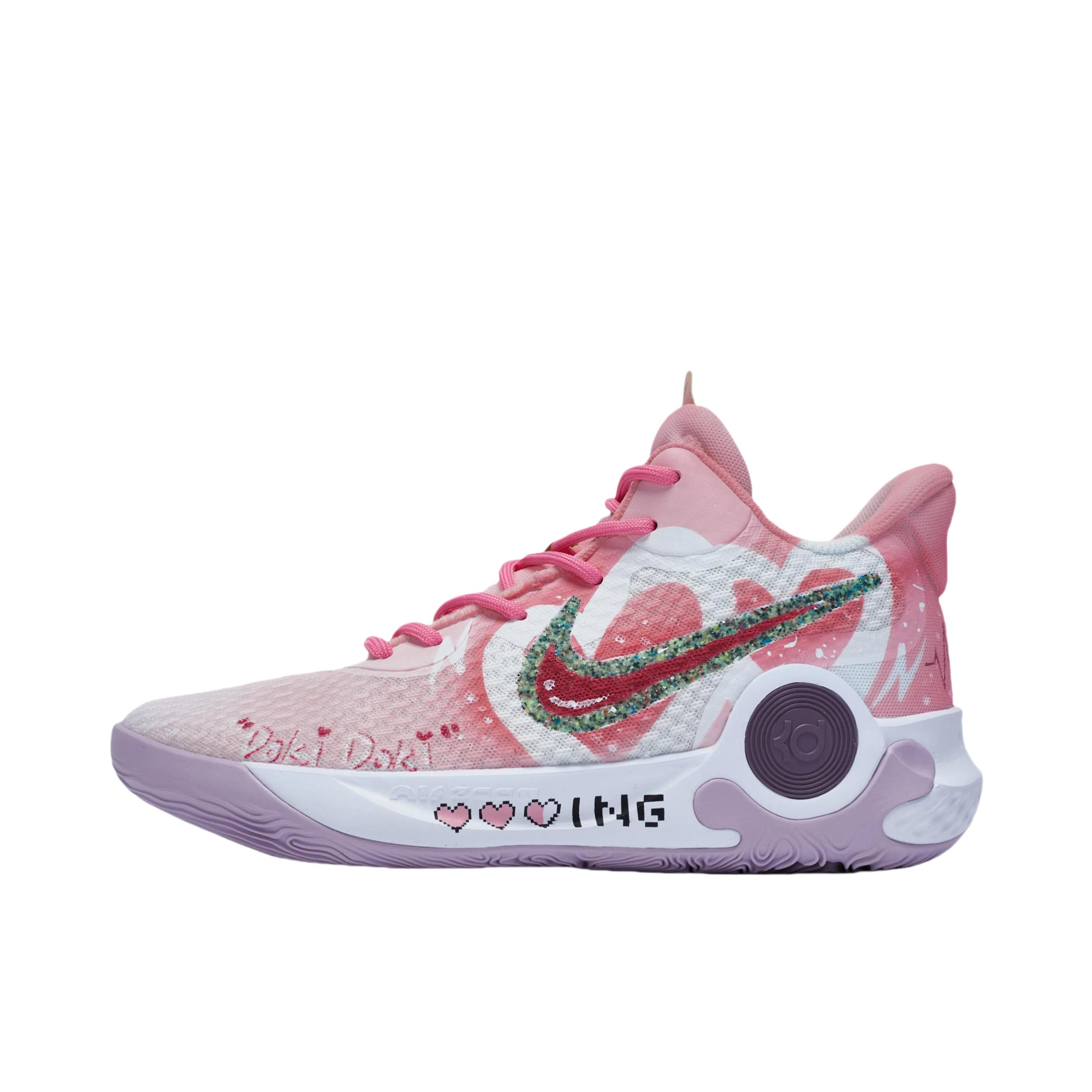 推荐商品：【定制球鞋】Nike KD Trey 5 IX 减震缓冲 抓地 包裹性 稳定性强 防水 气垫 回弹 织物 合成革 篮球鞋 恋爱进行时