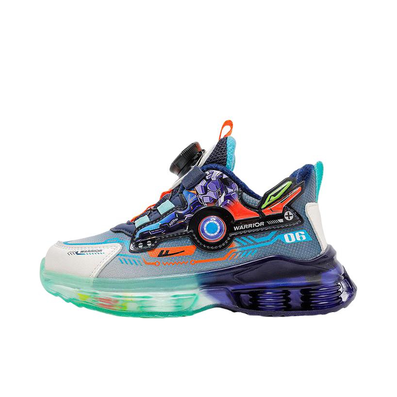 推荐商品：回力 旋钮 休闲 轻便 低帮 运动鞋儿童 WZ-A035N 大童/加绒/深蓝色/白色