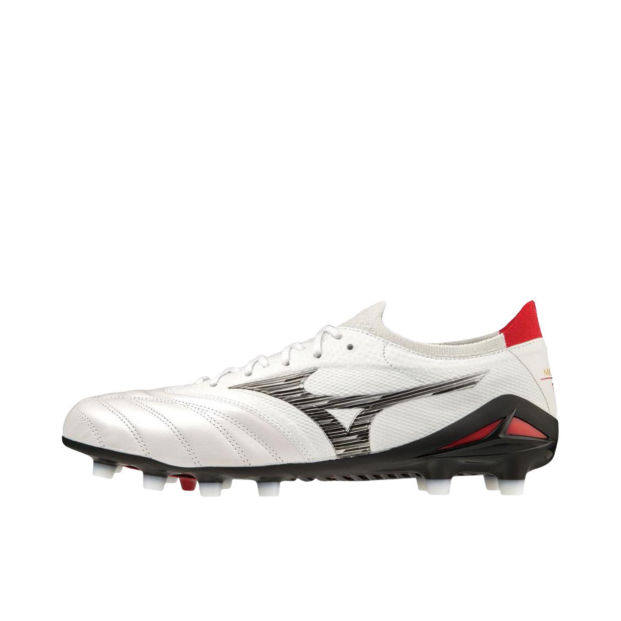 推荐商品：Mizuno/美津浓 Morelia Neo 3 FG 人造草地 减震 防滑耐磨 长钉 胶质 天然草地 足球鞋 白色/黑色 