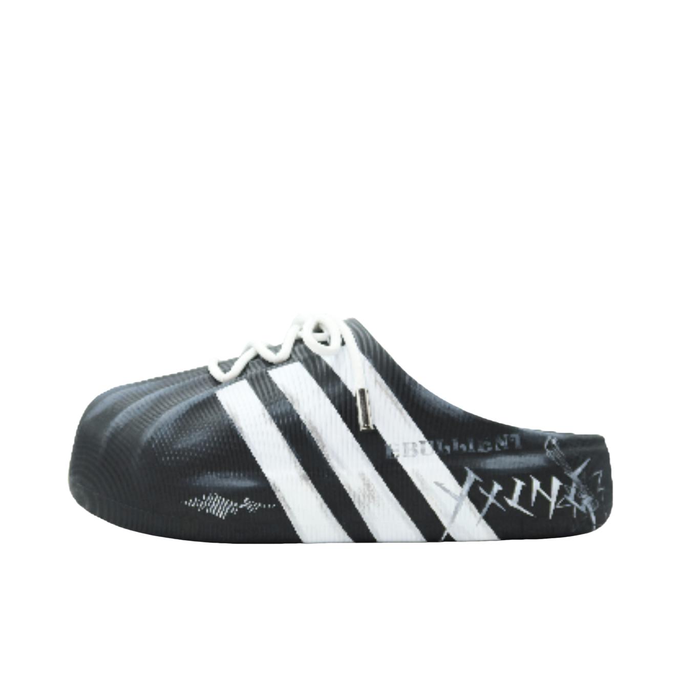推荐商品：【定制鞋】adidas Originals AdiFOM Superstar 包头 防滑耐磨 舒适 沙滩 防臭 简约潮流 拖鞋 音乐止痛剂