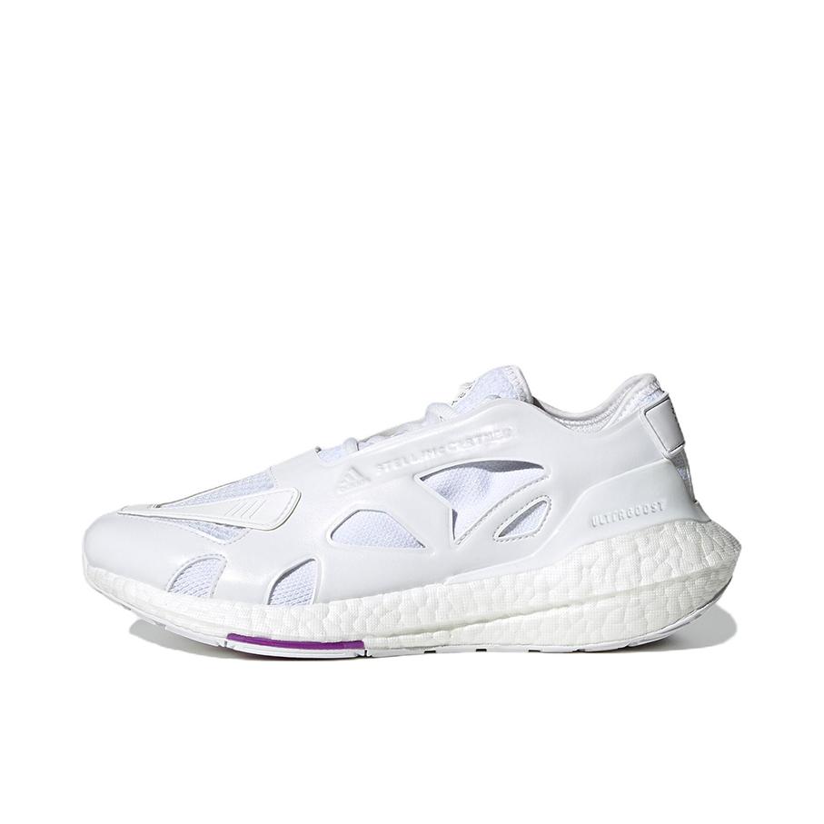 推荐商品：adidas Ultra Boost 22 经典UB 跑鞋 爆米花防滑耐磨缓震回弹织物休闲随心畅跑抗扭转 Stella Mccartney联名/白色/紫色