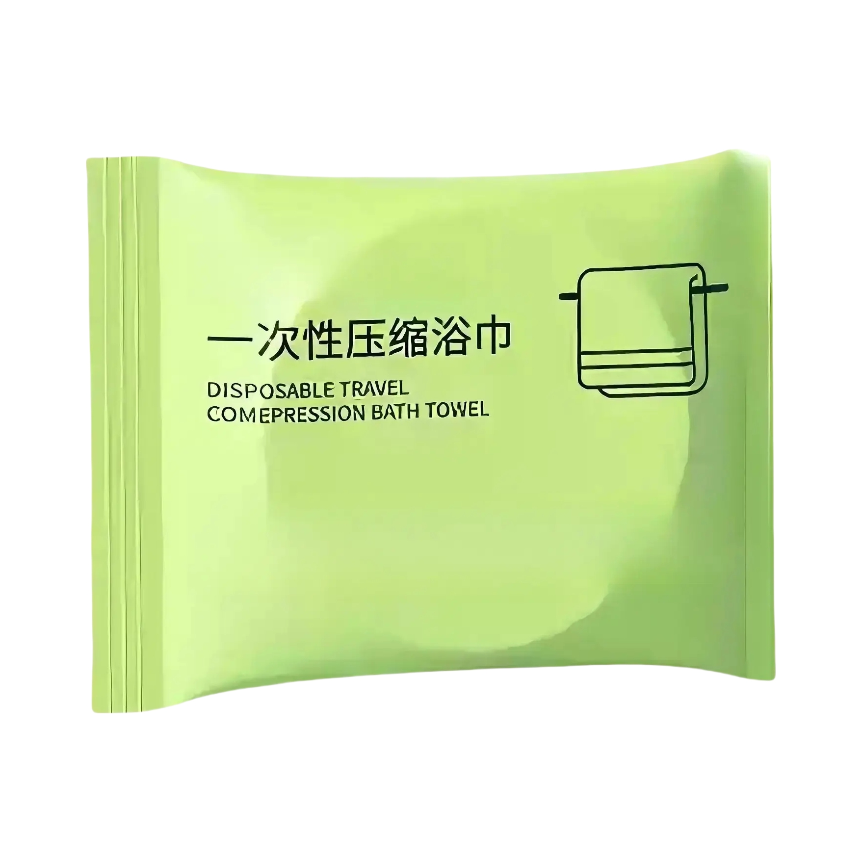 推荐商品：科万鸿 02 植物纤维 加厚80% 春茶绿 一次性压缩浴巾 出差旅行