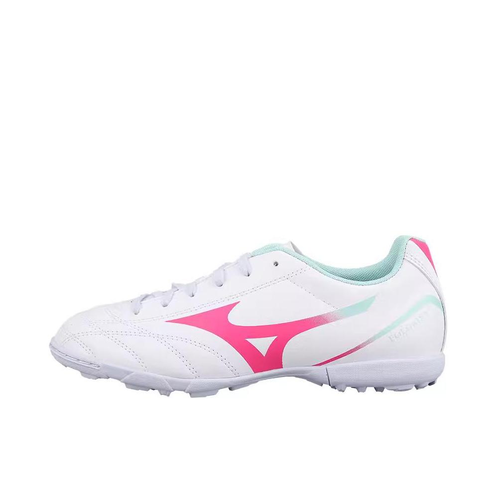 推荐商品：Mizuno/美津浓 Folgado Wide AS 碎钉 人造草坪 训练 减震耐磨 胶质 圆头 足球鞋 大童/白色/粉色