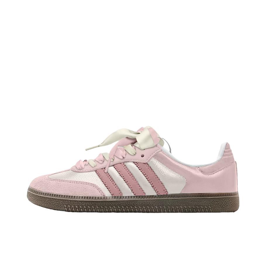 推荐商品：【定制球鞋】 adidas originals SAMBA OG 德训鞋 板鞋 防滑耐磨复古潮流防水织物双鞋带 复古樱花