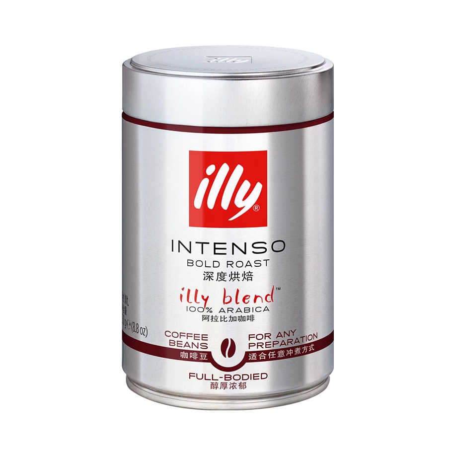 推荐商品：illy 咖啡豆 250g 罐装 意式手冲进口拼配现磨 阿拉比加/深度烘焙