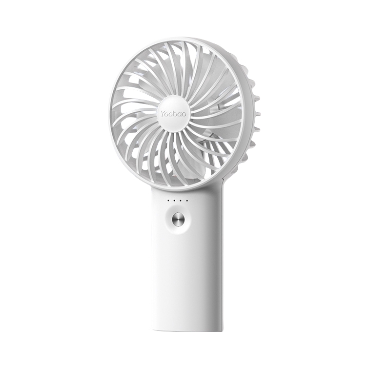 推荐商品：Yoobao/羽博 Y-F3 手持式电风扇 电量指示 三挡风力 宿舍用 轻音 降温 无刷 可充电 超长续航 随身便携式 大风力 吹辅食
