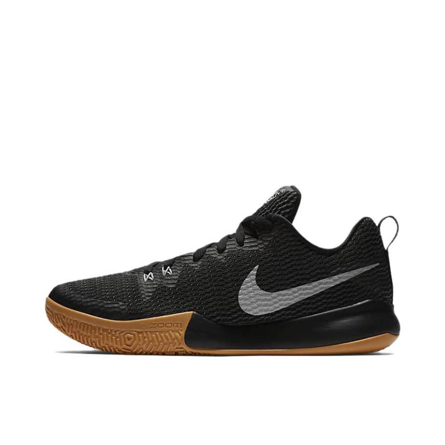 推荐商品：Nike Zoom Air Live 2 减震 耐磨 实战支撑 圆头 篮球鞋 Black Gum 黑生胶
