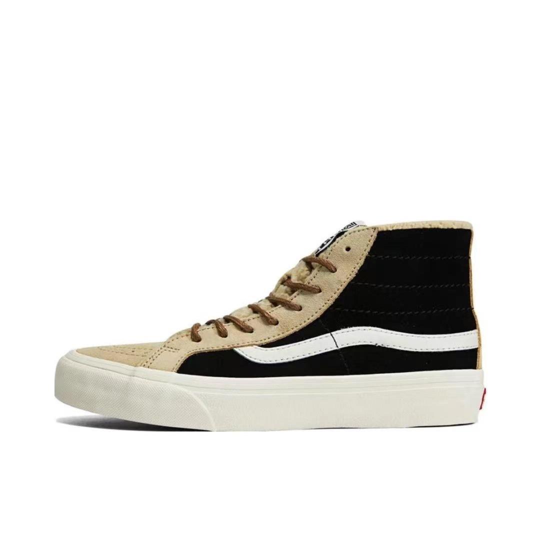 推荐商品：Vans/范斯 SK8-Hi 板鞋 潮流经典拼接复古街头厚底 加绒/卡其色/黑色/白色