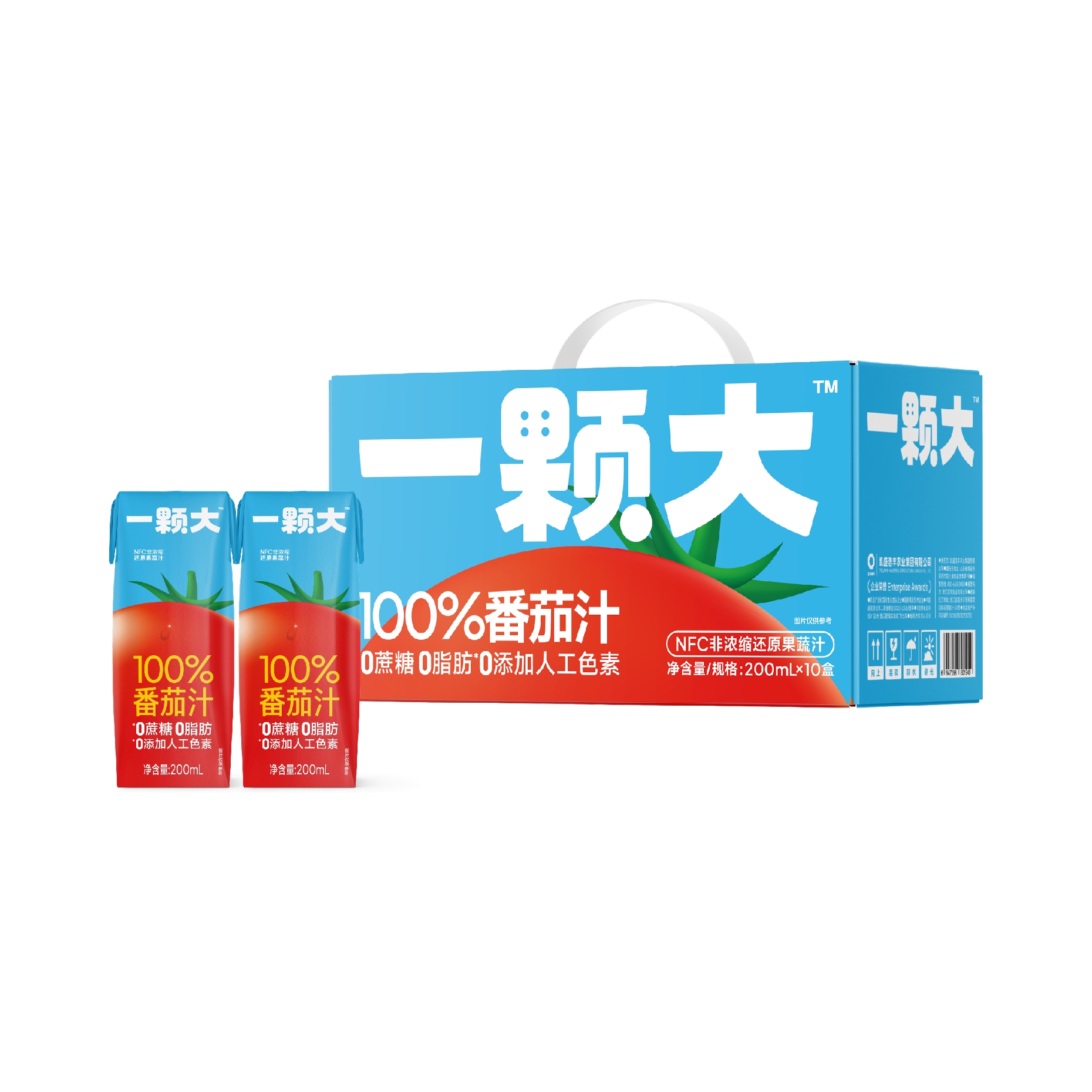 推荐商品：一颗大 NFC非浓缩番茄汁 200ml 盒装 柳叶包鲜榨