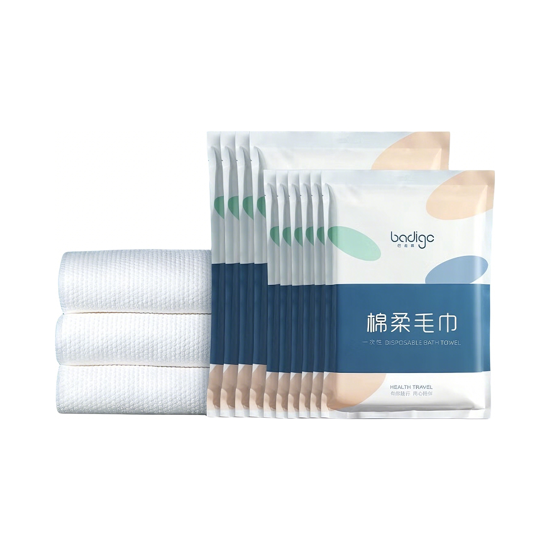 推荐商品：巴迪高 0088 植物纤维 一次性棉柔毛巾浴巾组合装 出差旅行