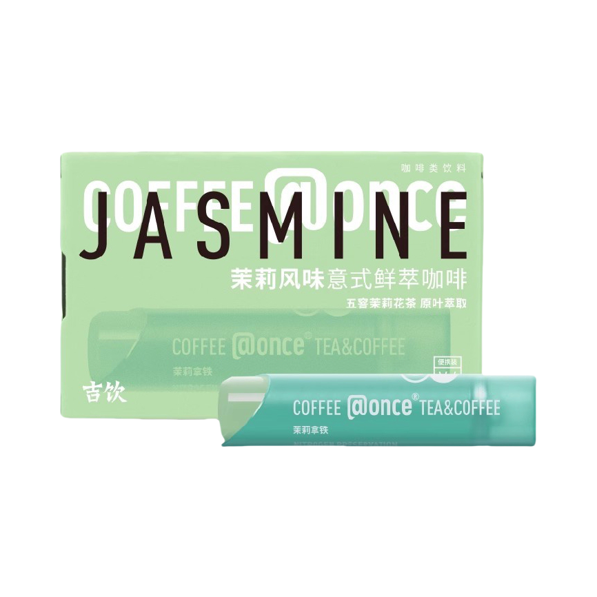 推荐商品：吉饮 鲜萃咖啡液 96g 盒装 冷泡即溶 意式氮气提神 青管-茉莉