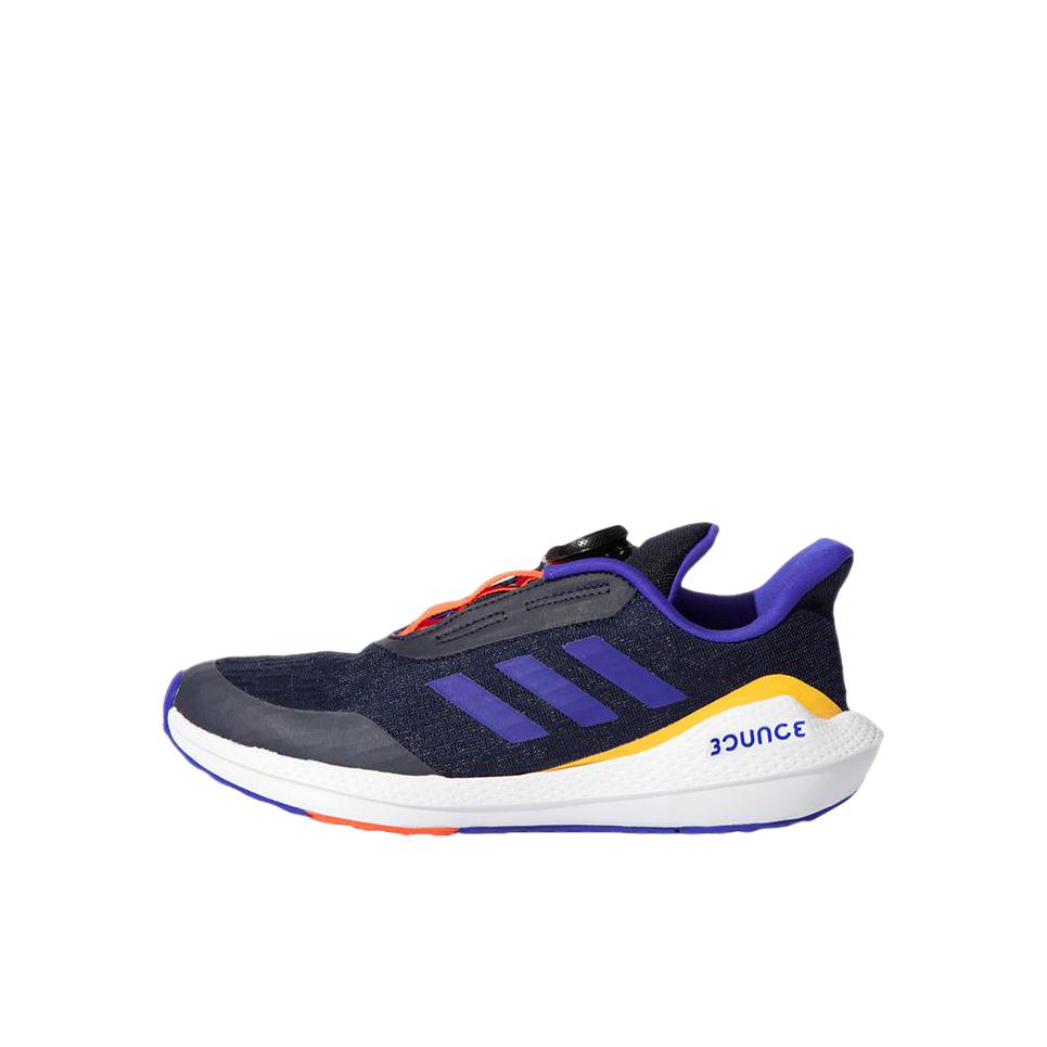 推荐商品：adidas EQ21 Run 旋转按钮 轻便透气 圆头 轻运动 耐磨 童鞋 小童/深蓝