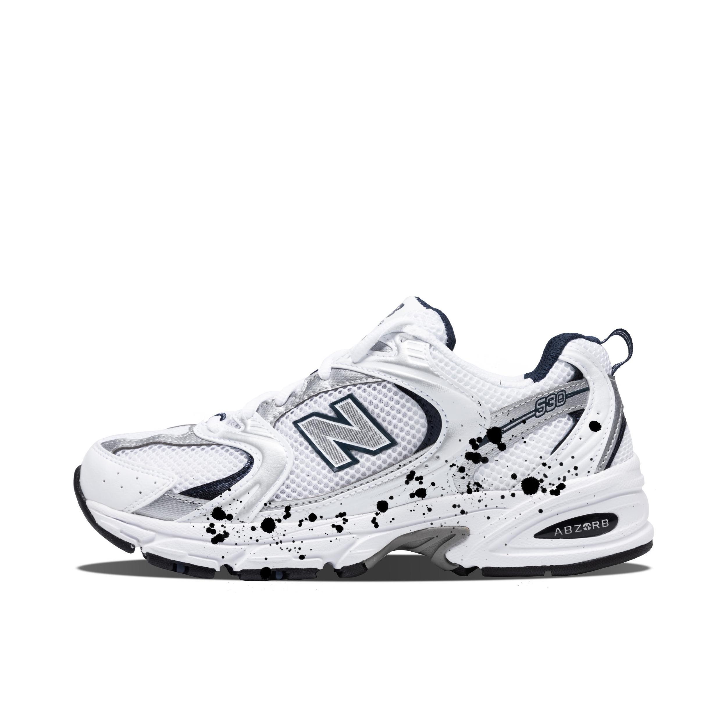 推荐商品：【定制球鞋】 New Balance 530 跑鞋 防滑耐磨减震轻便网布透气舒适低帮复古合成革织物 点墨