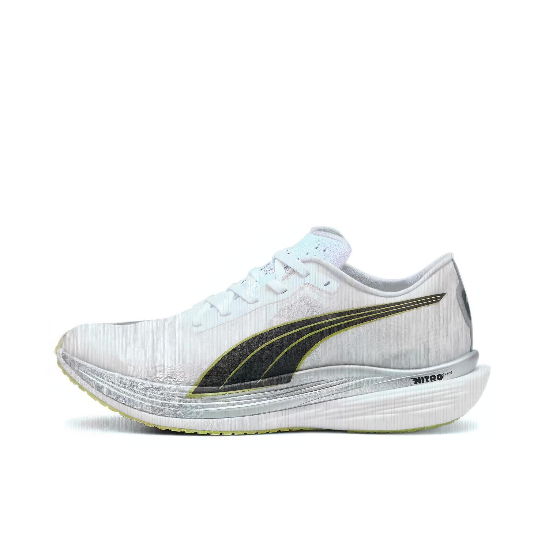 推荐商品：Puma/彪马 Deviate Nitro Elite 2 碳板 网布 缓震轻便 防滑耐磨 舒适透气 织物 休闲百搭 跑鞋 白色/绿色