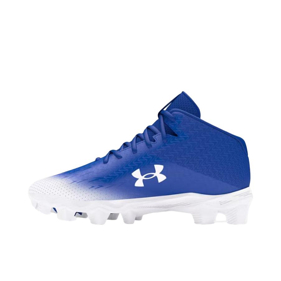 推荐商品：Under Armour/安德玛 Spotlight Franchise 4 防滑 圆头 系带 足球鞋 皇家队/白队