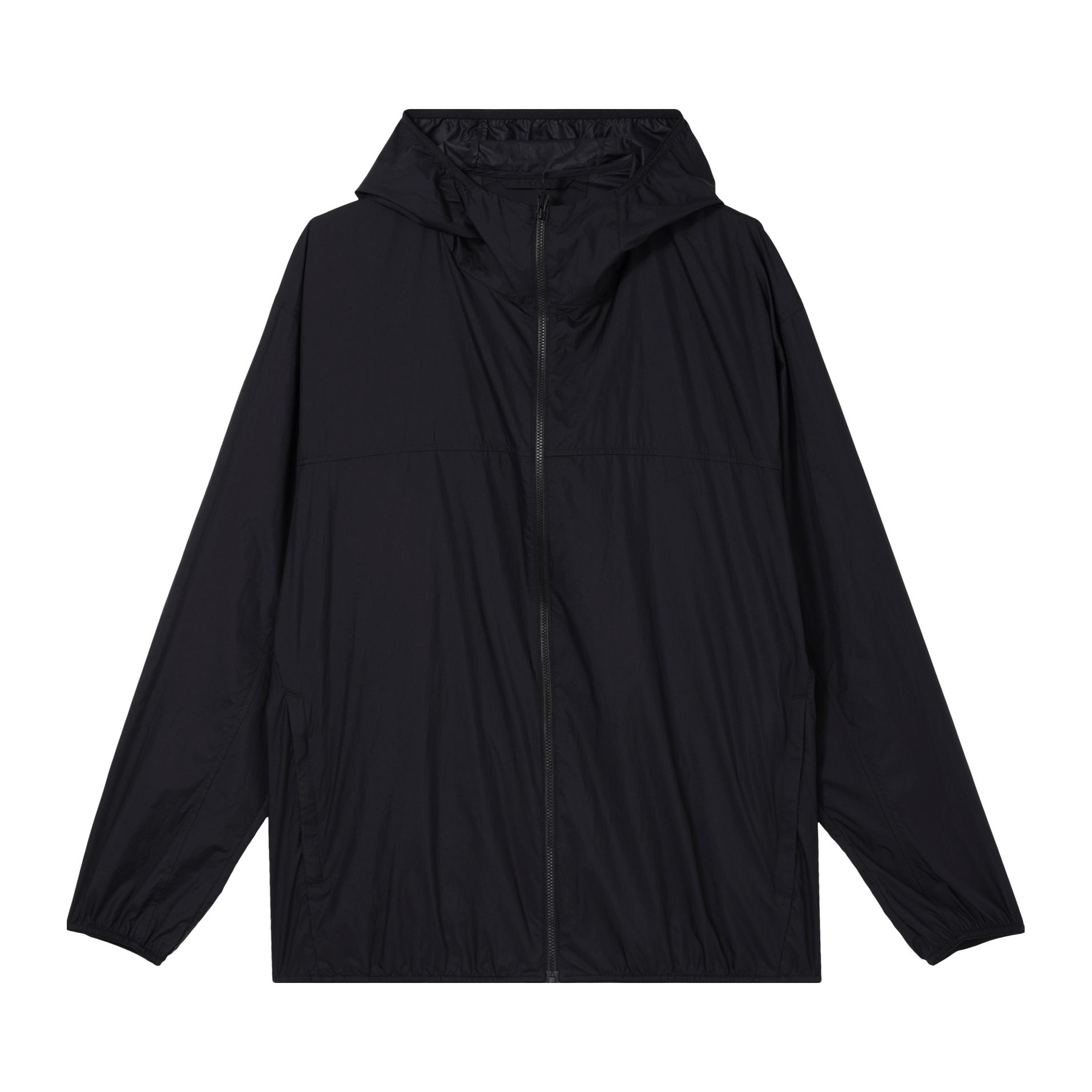 UNIQLO/优衣库 纯色防紫外线连帽长袖防晒衣 464022 黑