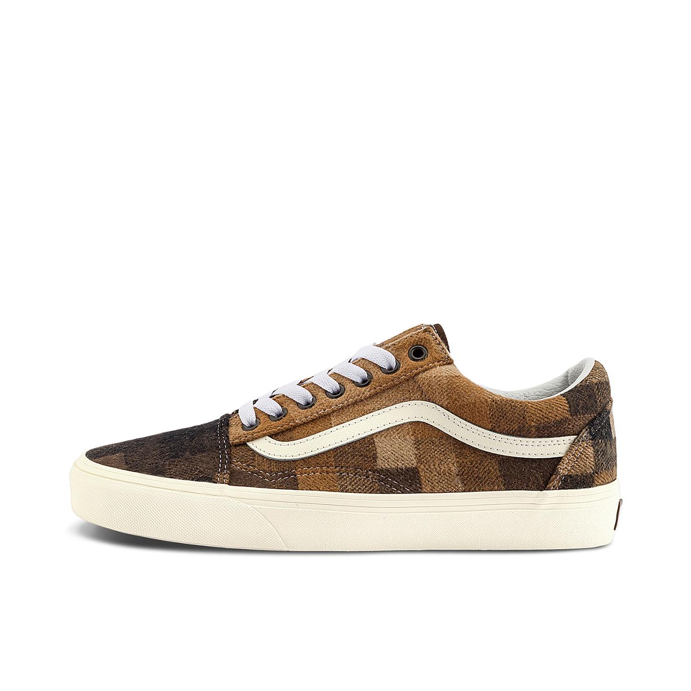 推荐商品：Vans/范斯 Old Skool 滑板鞋 板鞋 轻便防滑复古舒适经典 棕色/米色/黑色