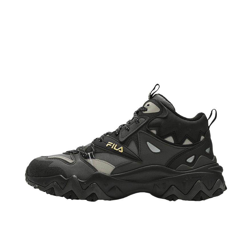 推荐商品：FILA/斐乐 Oakmont 织物 时尚 潮流复古 防滑耐磨 减震透气 舒适 加绒 合成革 运动 休闲鞋 加绒/黑色/墨绿色
