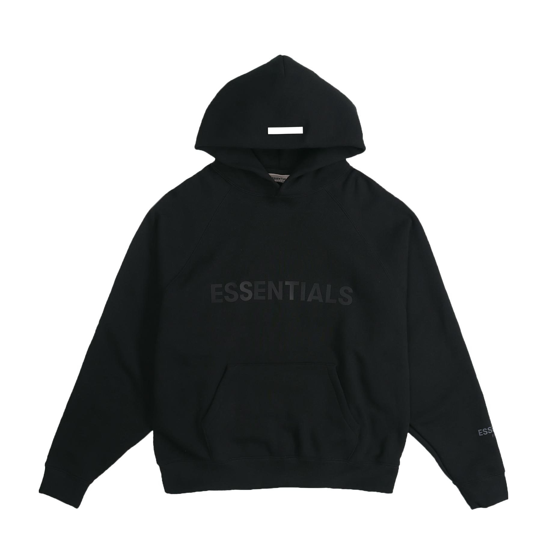 【Justin Bieber同款】Fear of God 美式复线Essentials胸前字母印花加绒连帽套头长袖卫衣 男女同款