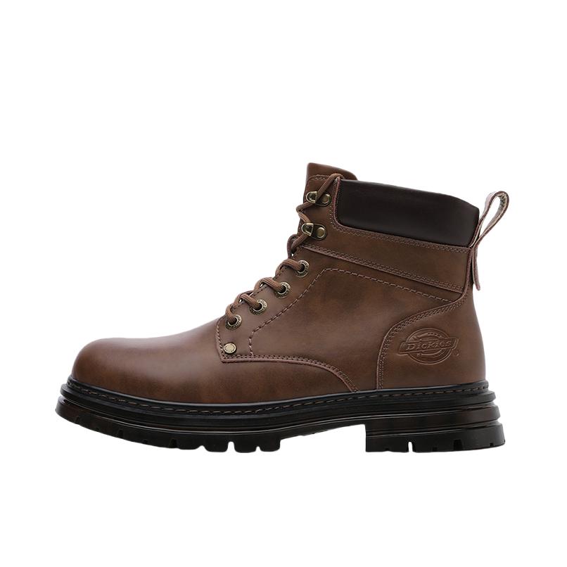推荐商品：Dickies  英伦风 中帮 舒适软底 防滑耐磨  工装靴 马丁靴 244M50LXS34B 中帮/棕色
