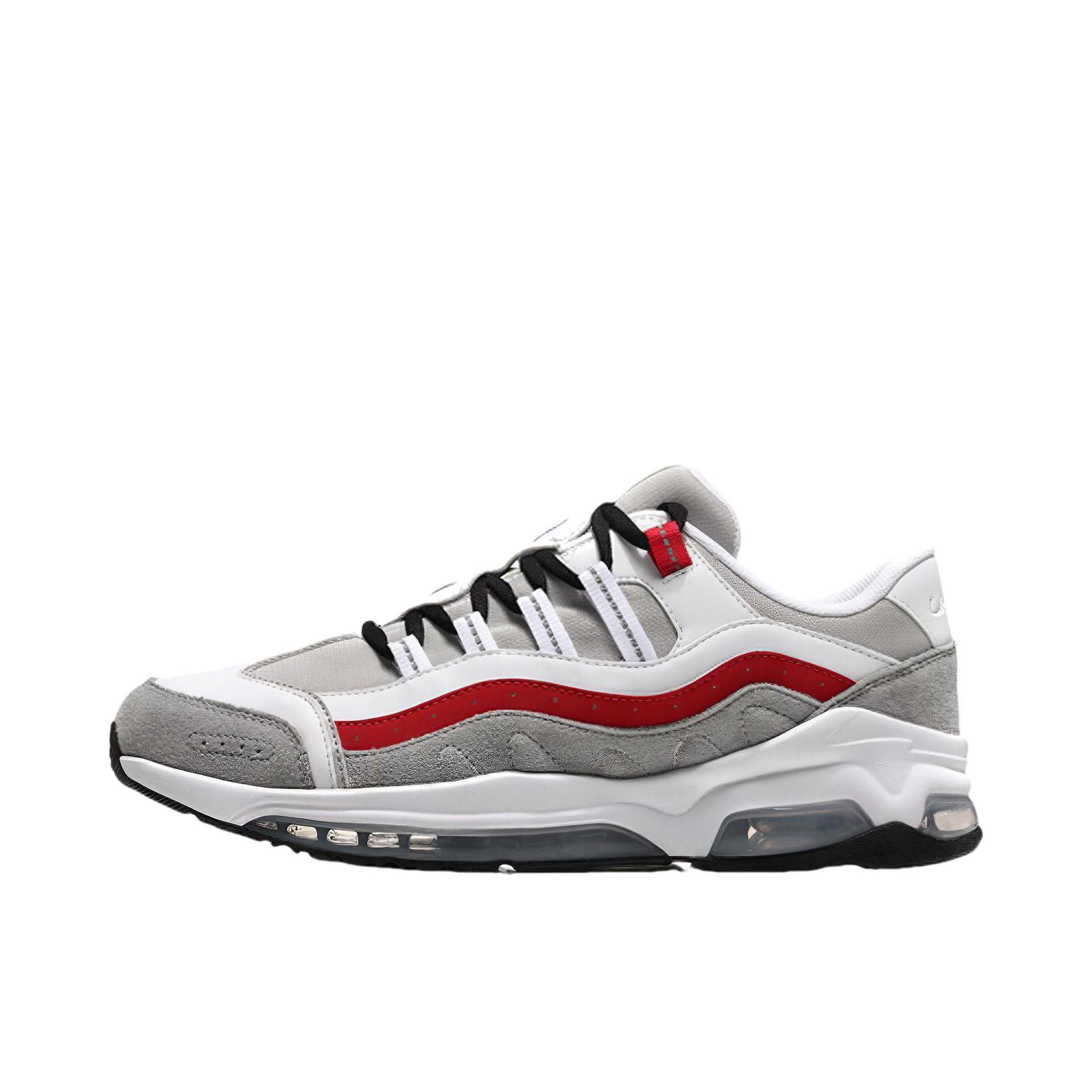 推荐商品：李宁 回溯90系列 全掌 减震气垫 网面透气 运动休闲鞋 AGCN287 黑红