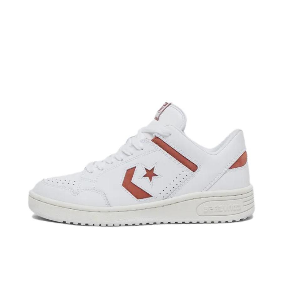 推荐商品：Converse/匡威 Weapon 板鞋 星箭标潮流经典复古拼接防滑耐磨减震透气支撑包裹性 低帮/白色/红色