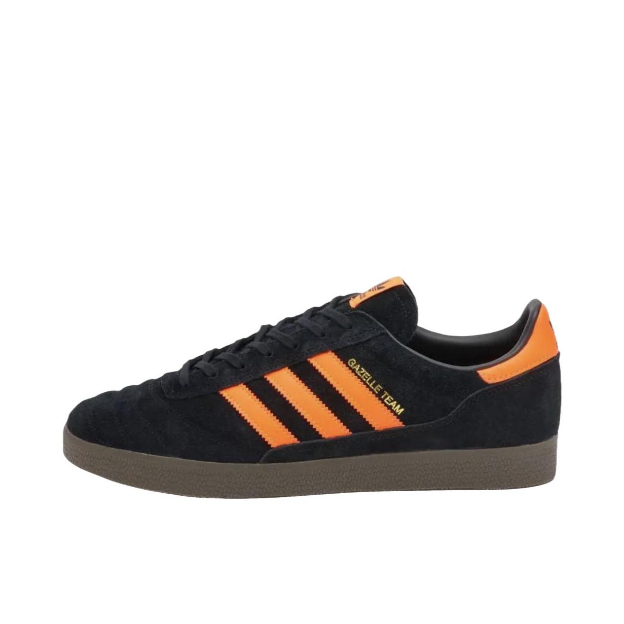 推荐商品：adidas Originals Gazelle T头鞋 德训鞋 板鞋 轻便复古薄底舒适百搭减震耐磨贴合圆头 黑色/橙色