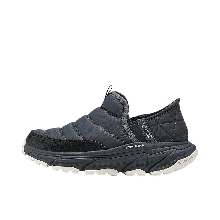 推荐商品：Skechers/斯凯奇 D'LUX Journey 户外 防滑耐磨 加厚保暖 透气缓震 防泼水 棉鞋 运动休闲鞋 女款/灰色