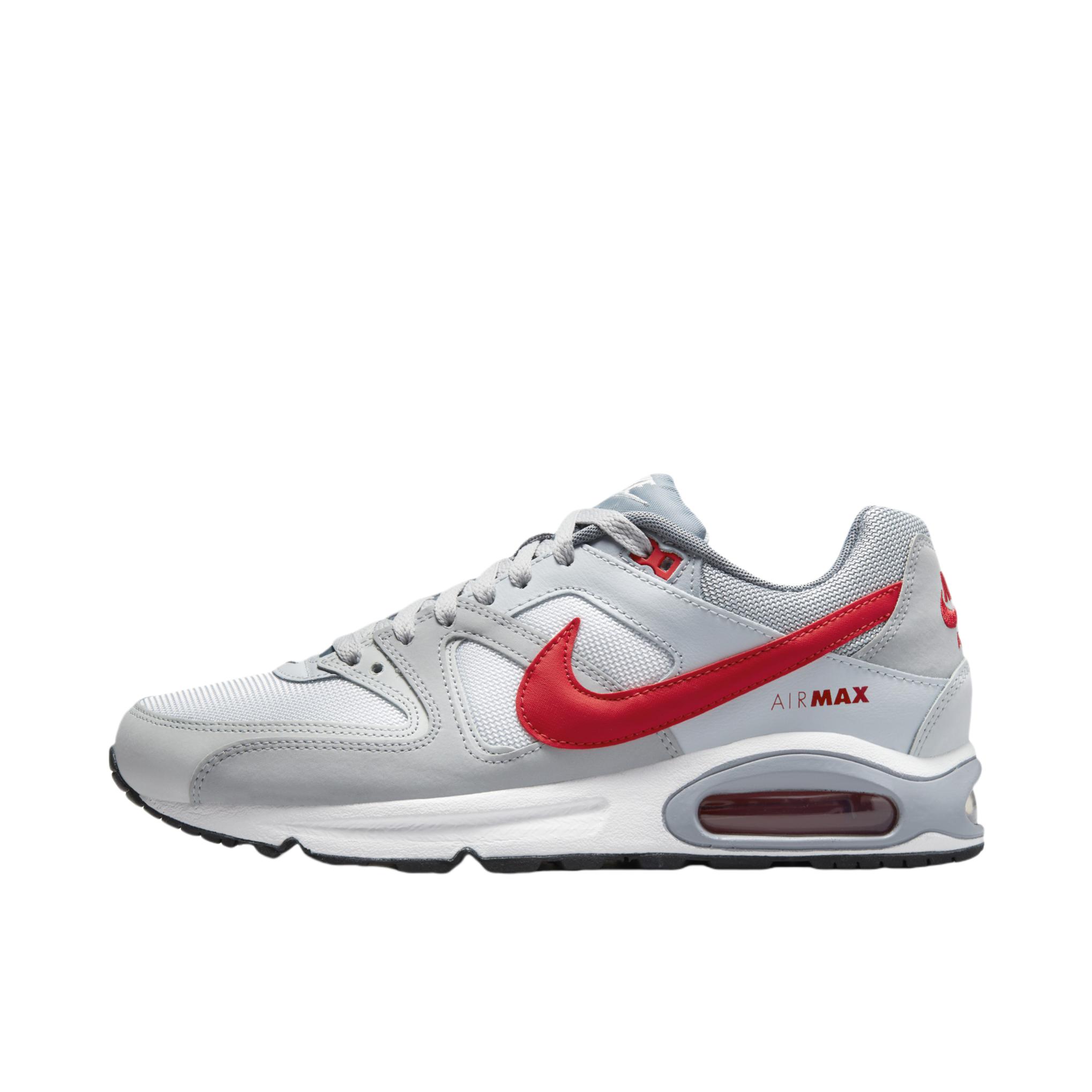 推荐商品：Nike Air Max Command 跑鞋 复古缓震舒适轻便透气防滑耐磨抓地织物合成革 白色/大学红/白金色/冷灰/狼灰