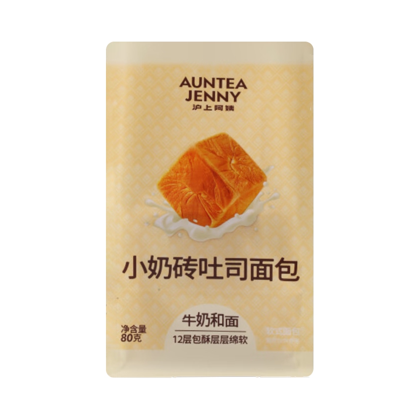 推荐商品：沪上阿姨 80g 小奶砖吐司面包 袋装 牛奶香