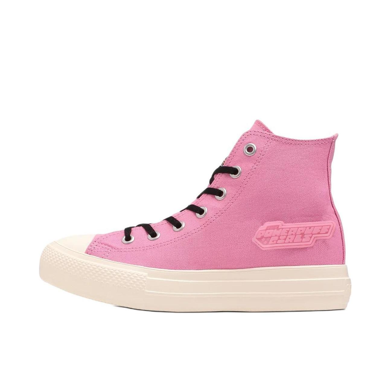 推荐商品：Converse/匡威 All Star Light PLTS HI 防滑耐磨 轻便透气 高帮 圆头 舒适百搭 帆布鞋 女款/粉色