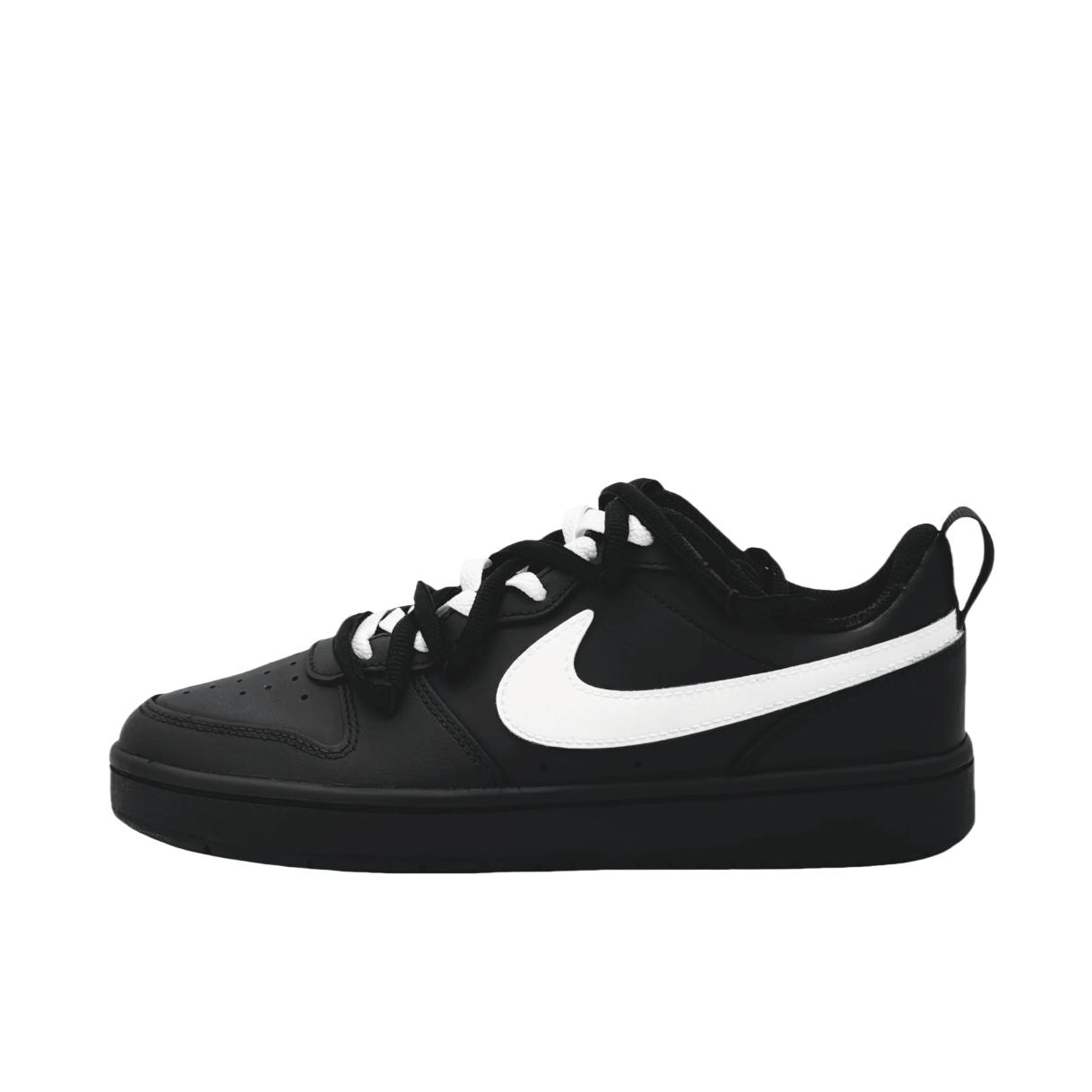 推荐商品：【定制球鞋】 Nike Court Borough 2 板鞋 包裹性增高减龄解构风合成革美式防滑复古轻便 女款/黑武士