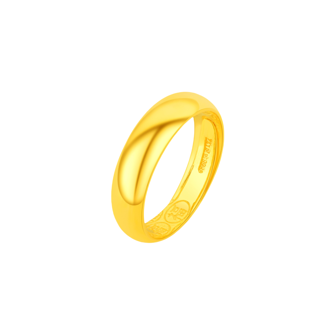 推荐商品：中鑫珠宝 光圈足金情侣戒指 HR003