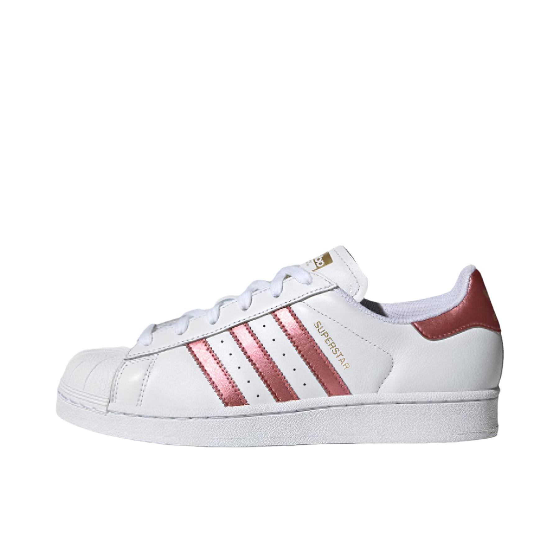 【宋雨琦同款】 adidas Originals Superstar 板鞋 轻便贝壳头薄底舒适百搭耐磨复古 白色/红铜