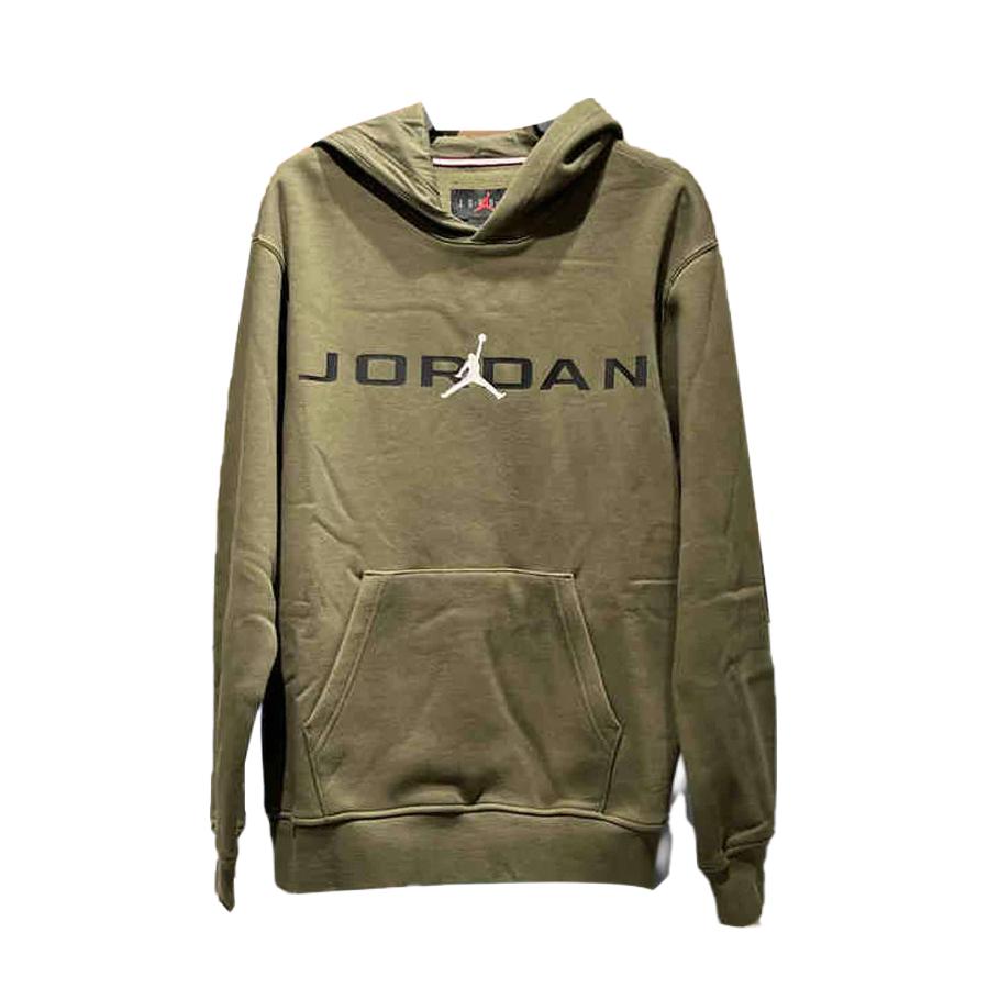 Jordan Brand/乔丹 Essentials 纯色印花logo透气连帽套头加绒卫衣 HQ4644 棕