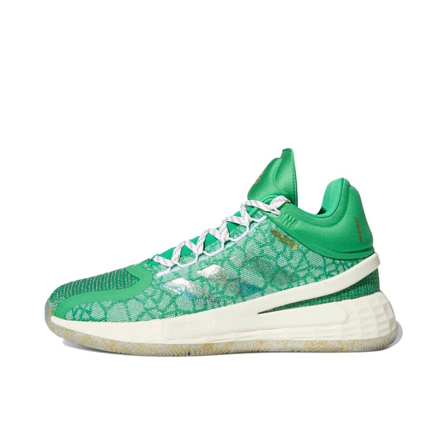 推荐商品：adidas D Rose 11 篮球鞋 透气防滑耐磨缓震实战 绿色/白色/圣诞节