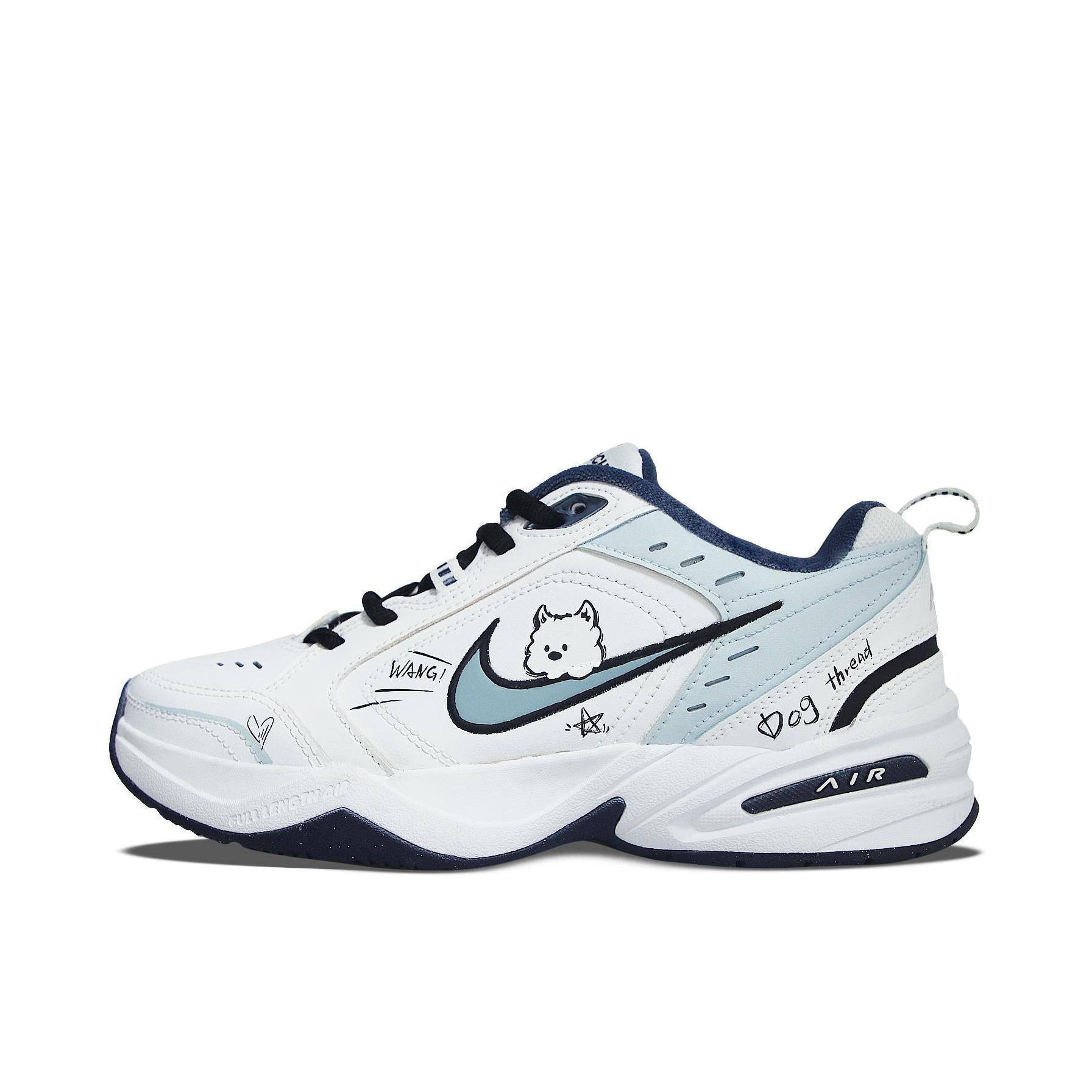 推荐商品：【定制球鞋】 Nike Air Monarch 4 运动休闲鞋 防滑耐磨舒适缓震织物合成革百搭复古 白狗