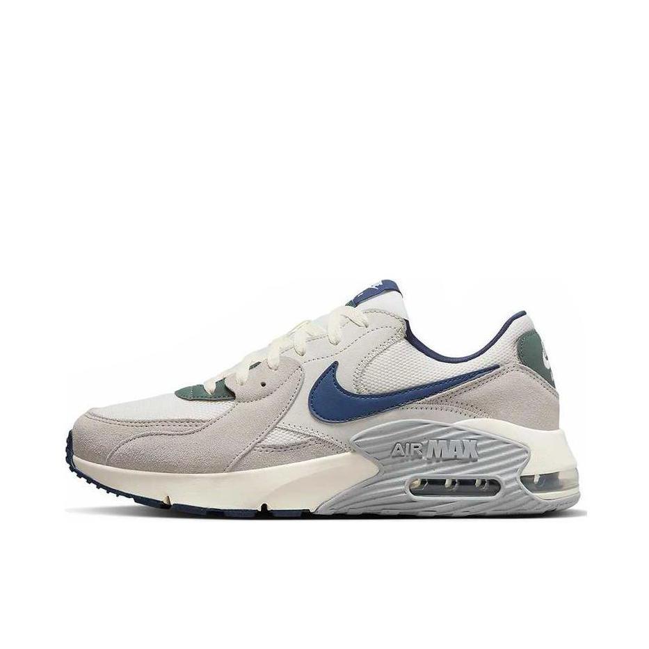 推荐商品：Nike Air Max Excee 跑鞋 防滑耐磨舒适缓震网面透气气垫复古支撑织物合成革圆头贴合抓地 灰色/雾蓝