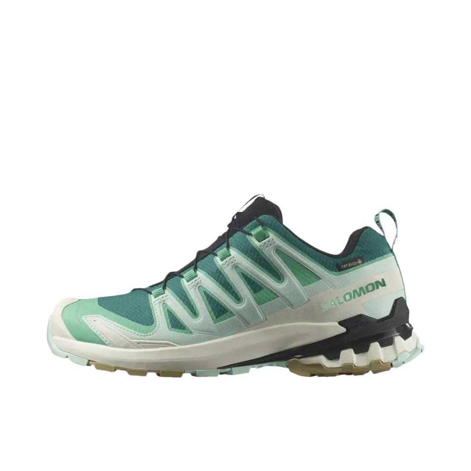 推荐商品：Salomon/萨洛蒙 XA Pro 3D V8 户外休闲鞋 防水透气稳定耐磨防滑越野网布圆头回弹合成革 女款/绿色