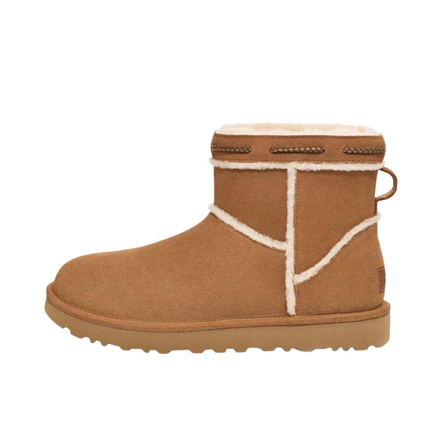 推荐商品：UGG 二层牛皮 短筒 圆头 套筒 雪地靴 1166751 栗色