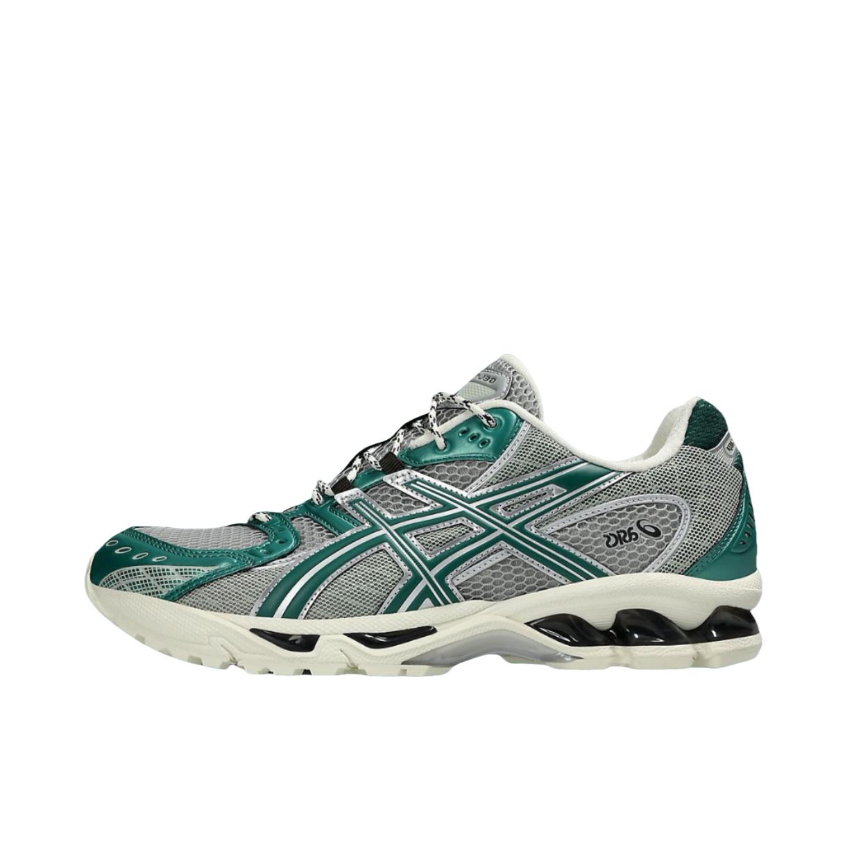 推荐商品：Asics/亚瑟士 GEL-Nimbus 10.1 跑鞋 1复古拼接防滑低帮休闲支撑贴合短跑 绿色/灰色