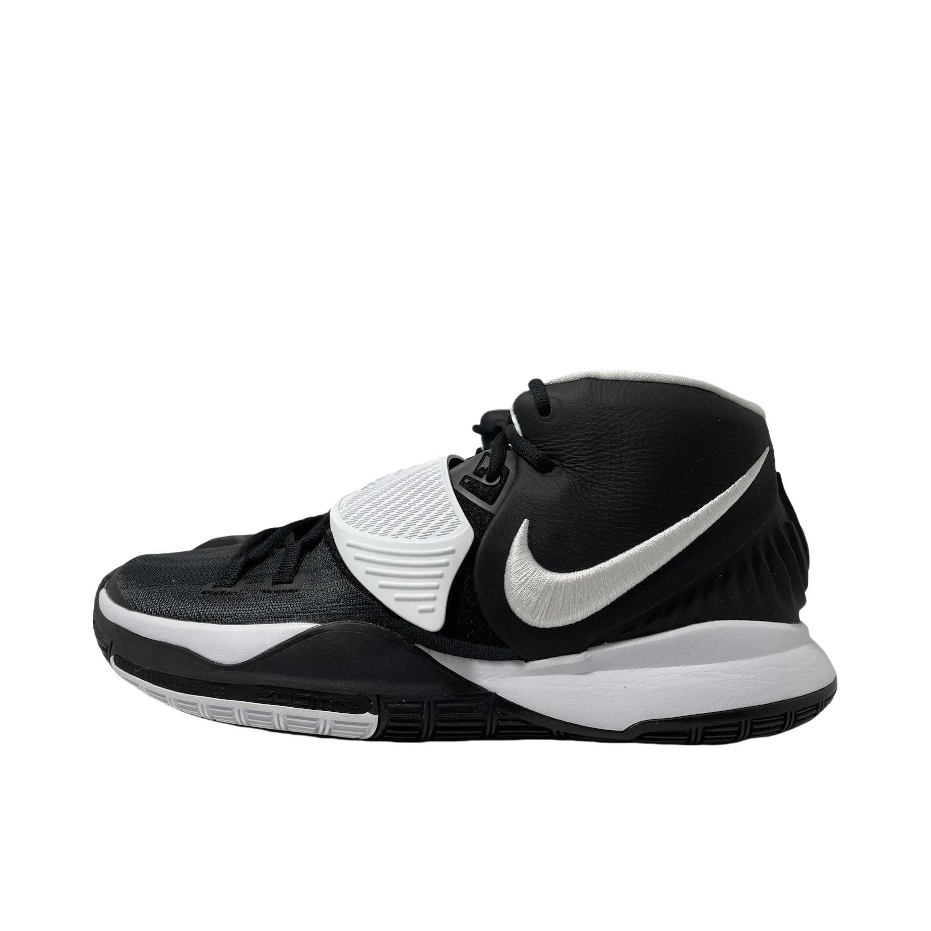 推荐商品：Nike Kyrie 6 欧文6 前掌Zoom 防滑耐磨 缓震抓地 圆头 实战训练 织物 合成革 支撑 篮球鞋 黑色/白色